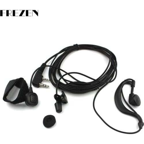 Walkie Talkie Ear Hanging Earpiece Ear-hook Finger PTT Microphone Headset For Kenwood Radio BAOFENG UV-5R UV-82 GT-3