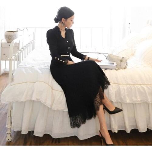 Chic Office Ladies Single Breasted V Neck Cardigan Sweater+Hight Waist A Line Skirt Suit 2020 Autumn Winter Knitted 2 Piece Set