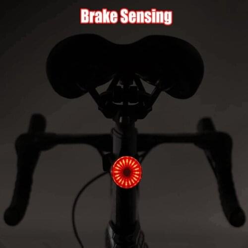Bicycle Smart Auto Brake Sensing Light IPx6 Waterproof Tail Light USB Rechargeable Cycling LED Bike Rear Light Mtb Accessories