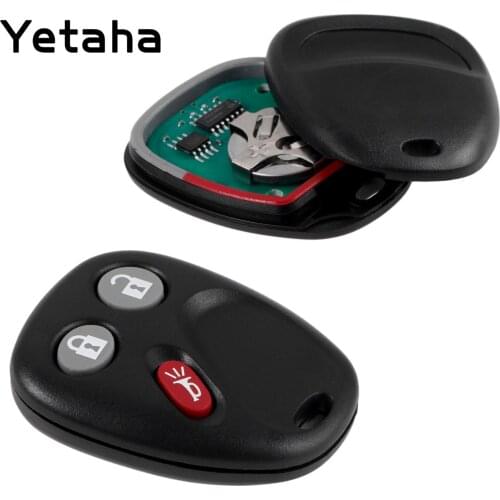 Yetaha 2PCS Keyless Remote Car Key Fob For Chevrolet Avalanche GMC Yukon Hummer H2 Cadillac Escalade 315mhz 3 Buttons Remtekey