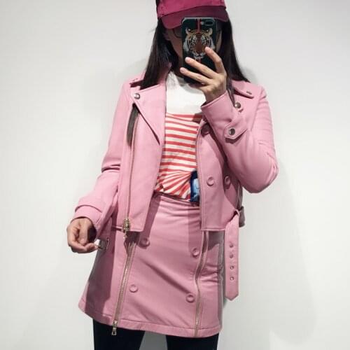 Ladies real leather jacket women genuine leather blazer