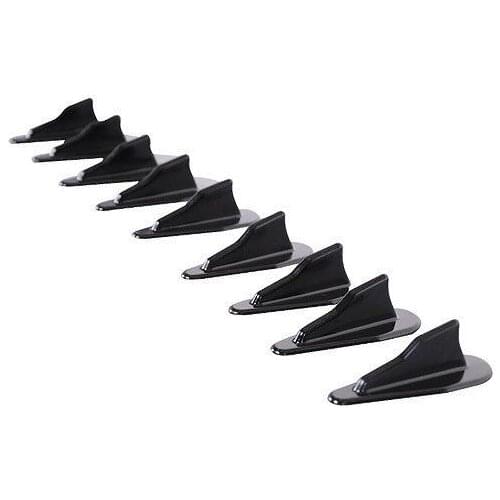 10pcs/set Car Roof Shark Fins Spoiler Wing Kit Car Sticker for EVO Style Reduces Drag