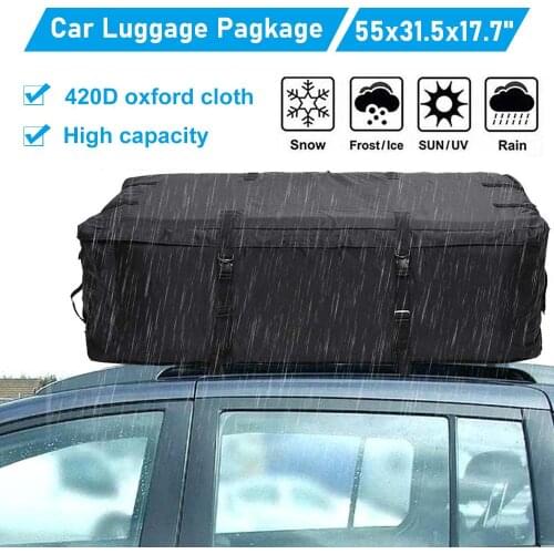 140x80x45cm 420D Thicken Oxford Cloth Car Roof Top Bag Travel Waterproof Cargo Carrier Luggage Storage Bag For Cars accessories