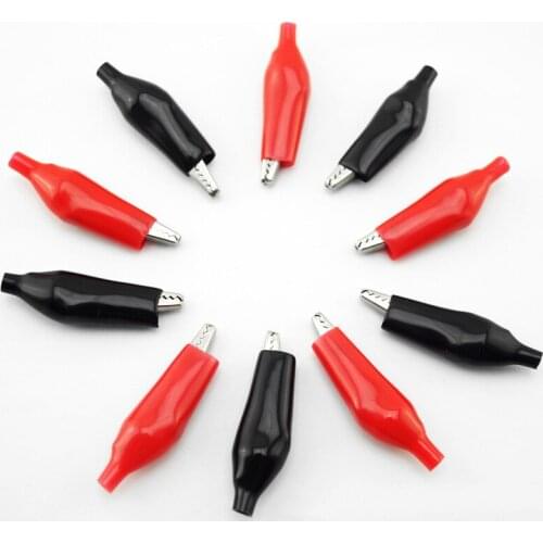 20pcs 28mm 35mm 44mm Metal Crocodile Clips Cable Lead Testing Metal Alligator Clips Clamps