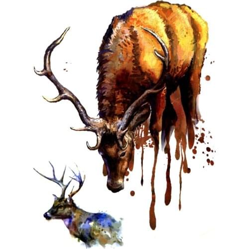 5pcs Magical Animal Strong Moose Waterproof Temporary Tattoos Men Henna Tattoo Tatoo Sleeve Sticker Glitter Tattoo Team Bride