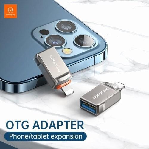 MCDODO USB 3.0 To Lighting OTG Adapter For iphone 12 11 Pro Max X Xr 6 7 8 Plus ipad Type C Cable Converter Charging Data Sync