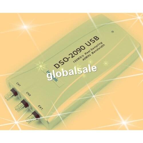 FREE SHIPPING DSO-2090 NEW Hantek DSO2090 PC USB Digital Oscilloscope 100MS/s 2CH 40MHz