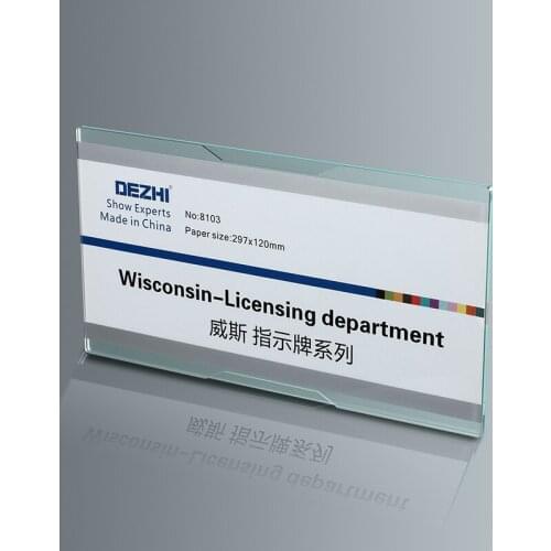 DEZHI-Vertical/Horizontal Arylic Clear Indoor Wall Sign Holder INFO Poster Column Door Sign Wall Display, 7 Sizes Available