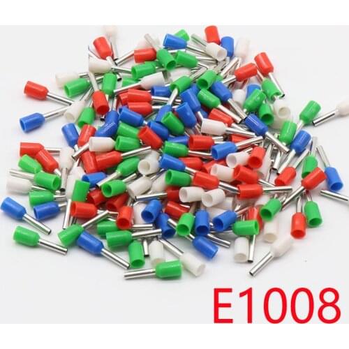 E1008 Tube insulating Insulated terminals 100PCS/Pack 1MM2 Cable Wire Connector Insulating Crimp Terminal Connector E
