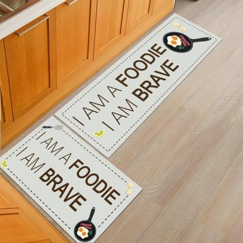 European Classical Welcome Floor Mats Kitchen Ware Print Bathroom Carpet House Doormats Living Room Anti-Slip Tapete Rug