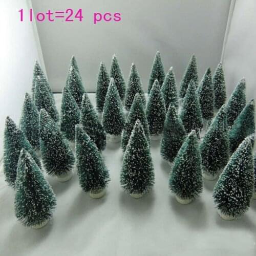 Good ! 24 pcs Christmas Tree Mini Christmas Tree A Small Pine Tree Decoration Placed In The Desktop Christmas Decoration Navidad