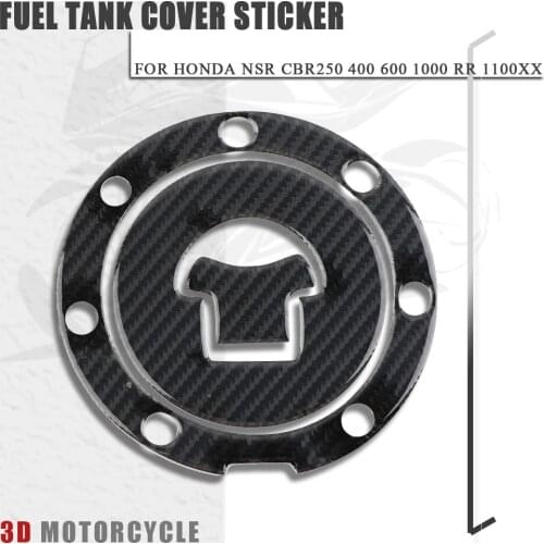 JDSOON 3D carbon fiber motorcycle fuel tank cap sticker fuel tank cap protector for ALL HONDA NSR CBR250 400 600 1000 RR 1100XX