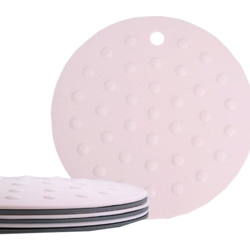 Kitchen household goods non-slip silicone insulation pad, teacup bowl, butterfly plate placemat, round anti-scalding pad