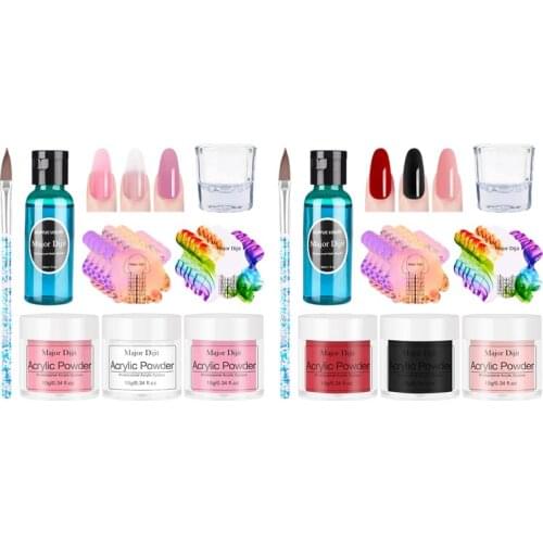 Major Dijit 1Set Acrylic Powder Liquid DIY Acrylic Nail Kit Acrylic Liquid Manicure Set Nail Extension Kit