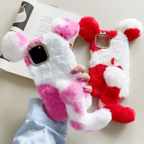 Cute Phone Case for LG G5 G6 G7 G8 Q6 Q7 V10 V30 V50 K8 K11 LV3 LV5 Stylo 4 5 Soft Furry Cover Protection Shell Back Skin