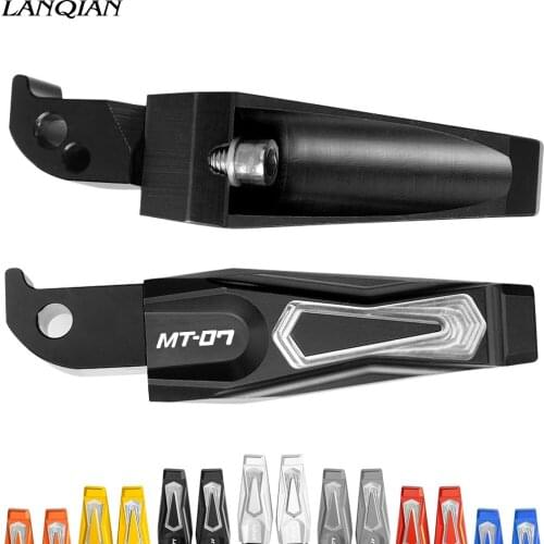 Motorcycle Folding Rear Passenger Pedals Footrests Folding Rearset Foot Pegs For Yamaha MT07 MT 07 MT-07 TMAX 530 500 YZF R3 R25