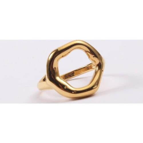 Stainless Steel Irregular Heteromorphic Ring Design Gift For Women Fashion Minimalist Gold Rings Gothic Accessories Jewellery