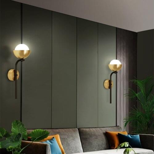 Nordic Led Wall Lamp Designer Wrought Iron Mirror Light For Living Room Bedroom Bedside Corridor Modern Decorate Home Wall Light