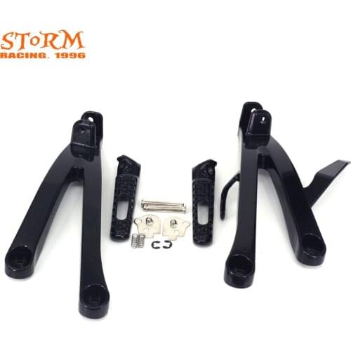 Rear footpegs Foot pegs Footrest Pedals Bracket For HONDA CBR600RR CBR 600RR 600 RR 07 08 09 10 11 12 13 14 2007-2014 Motorcycle