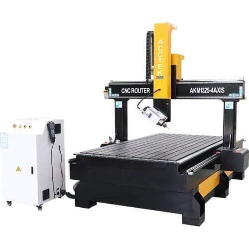 Popular Sale AKM1325 Cnc Router with 4 Axis Swing 180 Degree for Wood Acrylic 3D Engraver Cutter