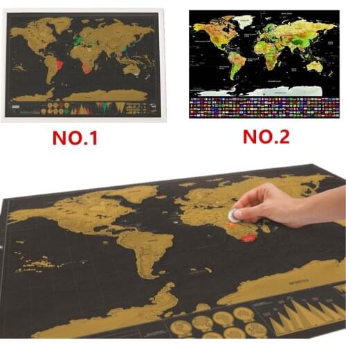 Education Toy Travel Scratch Map Home Decoration For Children Off World Personalized Deluxe Erase