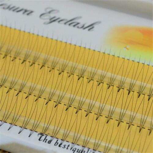 New silk eyelash 0.07 C Curl 3D 6 D Individual Mink Eyelash Extension Soft Black Fake False Eye Lashes MakeupTools & Accessories