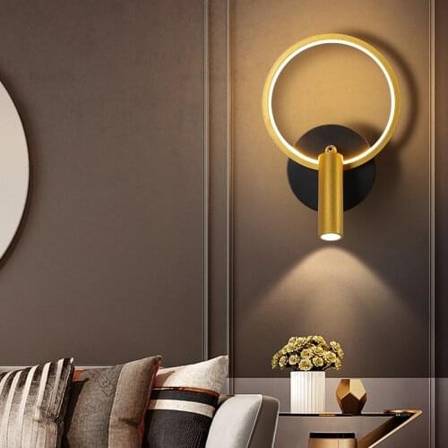 Luxury Bedroom Wall Lamp Bedside Lamp Simple Round Modern Home Living Room Background Wall Staircase Aisle Corridor Minimalist