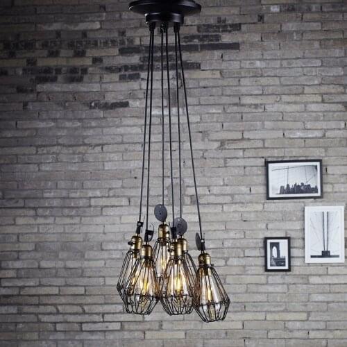 Net split of pendant Nordic modern modern bull chimney hot-pot restaurant spider chandelier