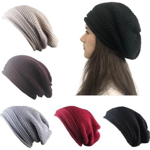 2020 Fashion Beanie Hat For Women Casual Baggy Warm Cap Men Skullies Knitted Hats Outdoor Autumn Winter Caps Bonnet Female Hat