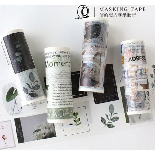 10 cm Wide Creative Imprint Magazine Washi Tape DIY Scrapbooking Sticker Label Masking Tape School Office Supply