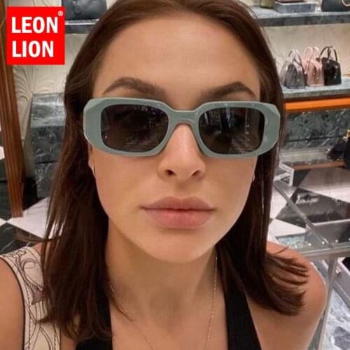 LeonLion Square Sunglasses Women 2021 Luxury Brand Sun Glasses for Women/Men Vintage Eyewear Women Gradient Women Elegant Shades