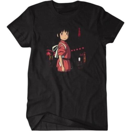 High-Q Unisex Spirited Away ogino chihiro Tees T-Shirt T shirt Top punk hiphop lover Spirited Away loose t-shirt tee t shirt