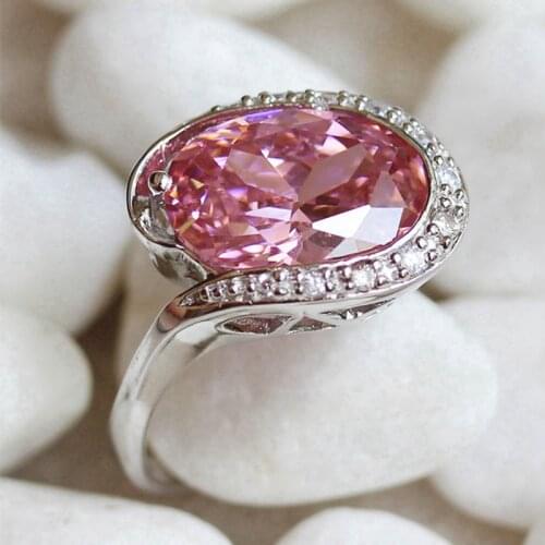 SHUNXUNZE engagement fashion rings for women Fancy Morganite Peridot blue Pink Cubic Zirconia Rhodium Plated R801 R804 R807 R810