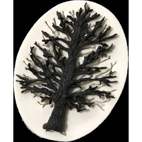 1 Small Tree Turning Sugar Cake Silicone Mold DIY Baking Tool D030