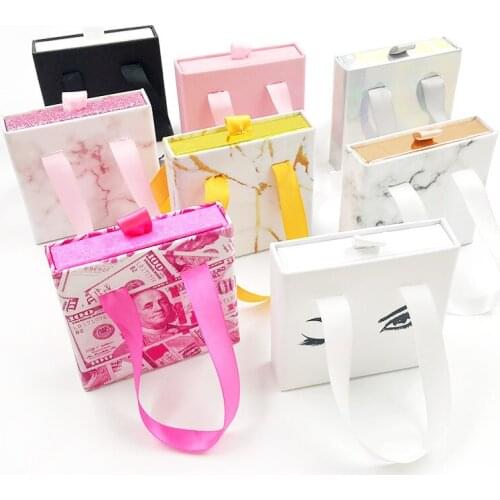 30/50/100PCS Wholesale False Eyelash Packaging Box Lash Boxes Packaging Custom Faux Cils 25mm Mink Eyelashes Makeup Drawer Case