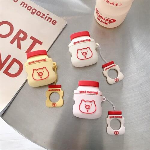 3D Case for Airpods Pro Cover AirPods 1 2 3 Fashion Ins Cute Soft Silicone Cover Coque with Ring Wireless Earphone Cases