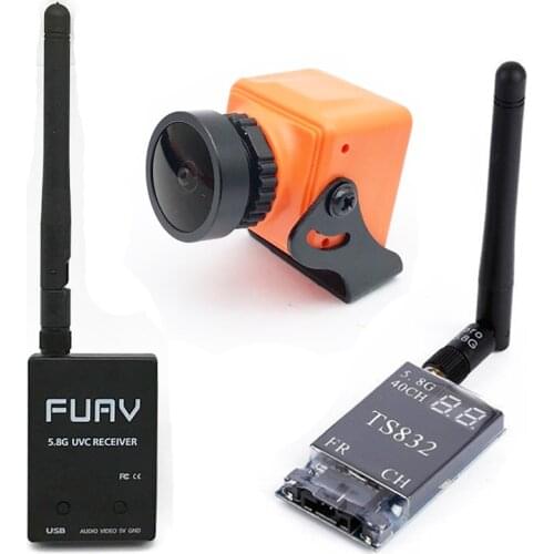 5.8G TS832 48CH 600mW Transmitter & 5.8G FPV Receiver UVC Video Downlink OTG VR Android Phone Mini 1200TVL CMOS 2.5mm FPV Camera