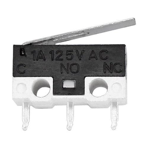 5pcs/lot 1A 125V AC Limit Micro Switch Lever Part For MK7 MK8 Limited 3D Printers Parts Mini MicroSwitch Accessories Black White