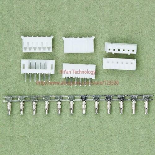 50sets/lot) PH2.0 6P 6Pin 180degrees PH Connector Pitch:2.0MM 6A 180 degree Pin Header + Terminal + Housing PH2.0-6P