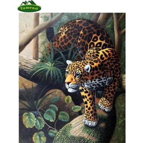 5D Diamond Embroidery Animal Leopard Diamond Mosaic Pictures Cross Stitch Knitting Needles Wedding Decoration Hobbies and Crafts
