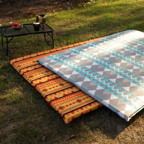 Ethnic Style Outdoor Automatic Inflatable Cushion Pad Outdoor Tent Camping Mats Inflatable Bed Mattress
