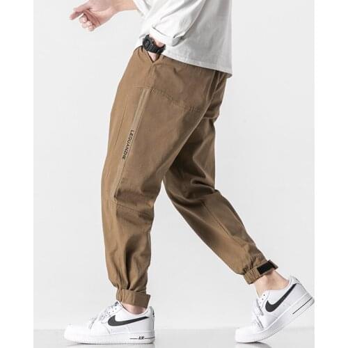 Men Cargo Pants 2021 Spring Summer Mens Hip Hop Streetwear Jogger Pants Man Fashion Casual Sweatpants Men Cotton Trousers M-5XL