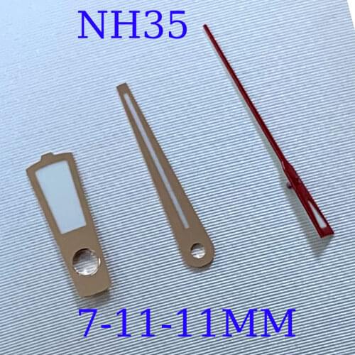 Watch hands white oil-filled green rose gold luminous assembly NH35, NH36 automatic mechanical movement A3