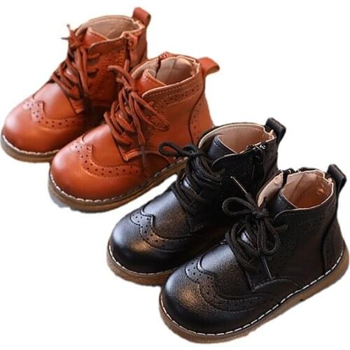Children Shoes Martin Boots 2021 Autumn New Side Zipper baby boy shoes Sneakers toddler girl boots Ankle Boots little girl shoes