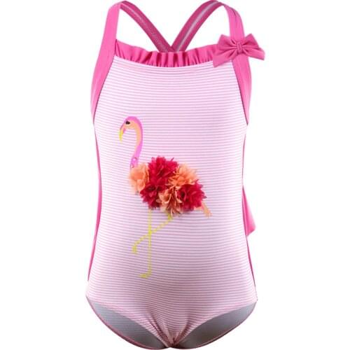 Julysand Baby Swimwear Cute One Piece swimsuit Girls Flamingo printed BathingSuit Kids High-end Swimwear