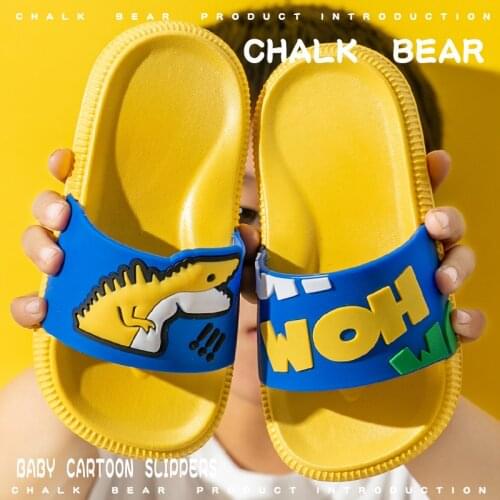 Childrens Slippers Summer New Cartoon Dinosaur Boys And Girls Children Bathing Non-slip Sandals And Slippers Summer