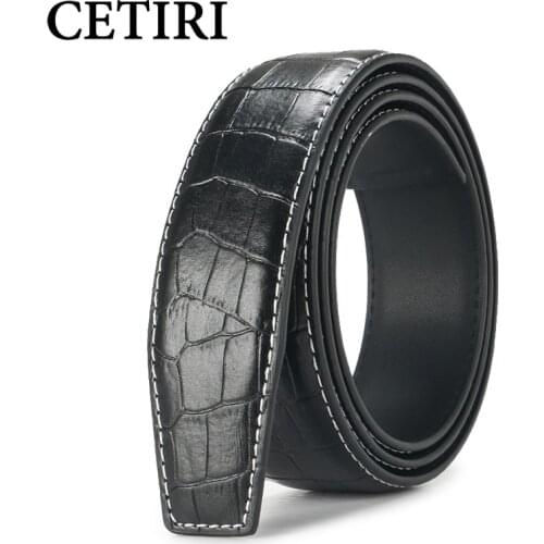 Designer Belts Men Women High Quality Genuine Leather Belt Crocodile Pattern Leather Belt Strap Without Automatic Buckle