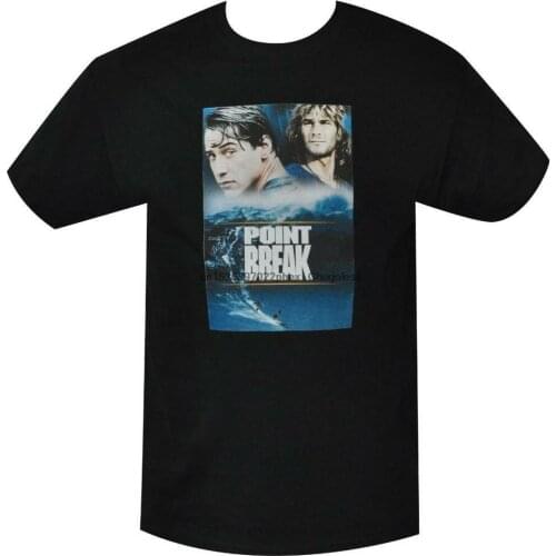 T Shirt Point Break MENS BLACK ALL SIZES S TO 3XL Keanu Reeves Patrick Swayze 91