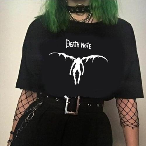 Japanese Anime Death Note Fashion T Shirt Men Cartoon T-shirt Casual Cool Streetwear Tshirt