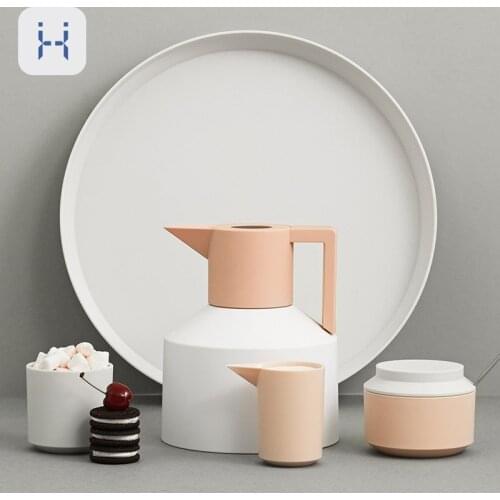 Geometric Water Jug Water Pitcher Large Capacity Jugs Modern Design Thermos Kettle Insulated Bottle Tea Pot Kitchen Container